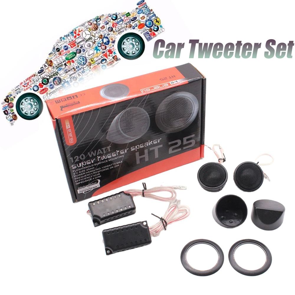 HT25 Loudspeaker Car Audio Tweeter Speakers Car Loud Dome Tweeter For Car High Tweeter Mini Speakers Silk Film Auto Speaker 2pcs 3
