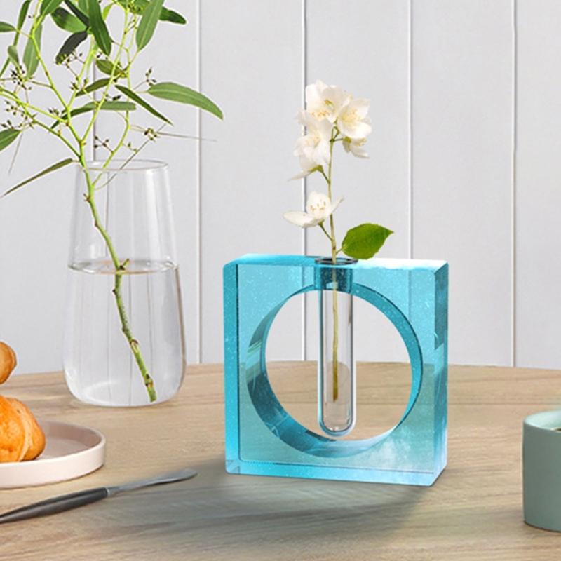 3 шт. Современные акриловые прозрачные вазы Пробирка для цветочных композиций Гидропонное растение Домашний декор Настольный дисплей для офиса