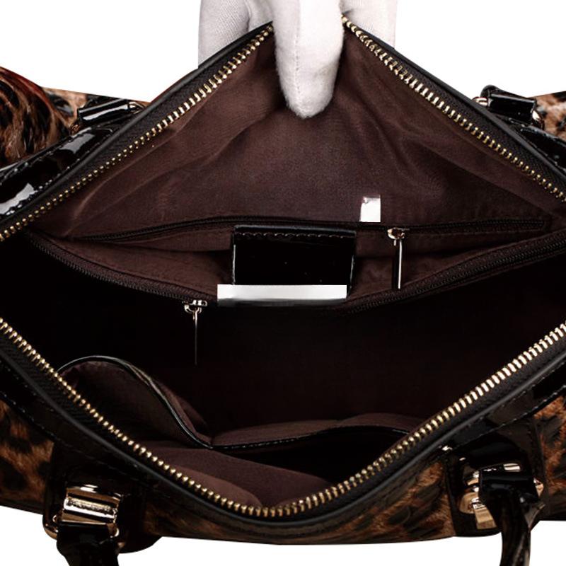 Новая сумка с леопардовым принтом, сумка из коровьей кожи, большая вместимость, женская сумка через плечо