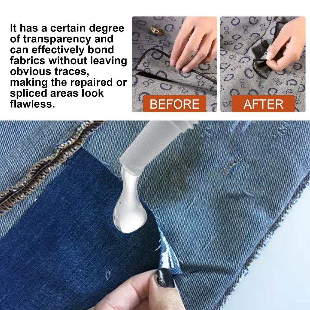 Клей для ткани, моющийся прозрачный постоянный клей, подходит для всех тканей, хлопка, кукол, 24 часа сохнет и водонепроницаем, 90 мл