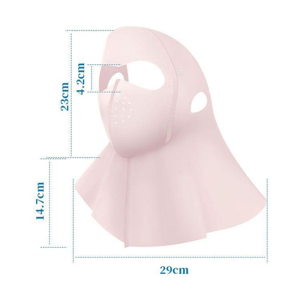 Breathable Sun Protection Mask 3D Full Face Sunshade Face Mask Fashion Ice Silk Mask Cycling