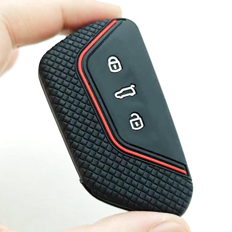 Для VW Golf 8 Mk8 GTI GTD R ID3 ID4 2020 Декоративный силиконовый чехол-обложка для автомобильного ключа Аксессуары для автомобильного ключа