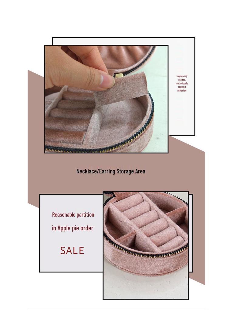 Роскошная бархатная шкатулка для украшений для колец, ожерелий и серег-пусетов - Портативное и элегантное решение для хранения