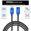 USB4 Male To Female Extension Cable, 240W Fast Charge, 40Gbps Transmission, Thunderbolt 4/3 Compatible, Type-C Data Cable.