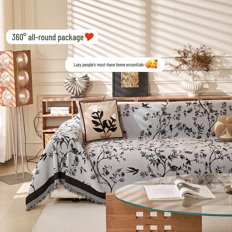 Французский Ретро Чехол на диван из шенилла - Универсальная защита от царапин кошек для четырех сезонов