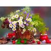 Diamond Painting of Cross Stitch Basket of Flowers Diamond Embroidery Needlework Round Drill