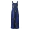 Sleeveless Square Collar Jumpsuit Pockets Wide Leg Ankle Length Retro Plaid Pattern Suspender Playsuit Streetwear