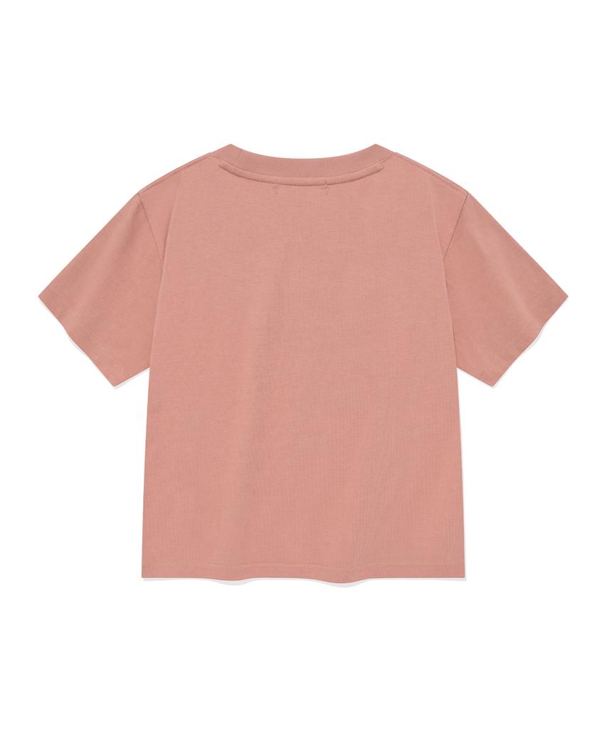 FALLETT Night Nero Crop Short Sleeve Tee Pink