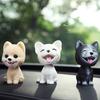 1PC Cute Car Interior Resin Nodding Puppy Dashboard Ornament Shaking Head Dog Car Swing Toys