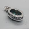 Oval Cab Green Copper Turquoise 925 Sterling Silver Pendant, Designer Turquoise Pendant