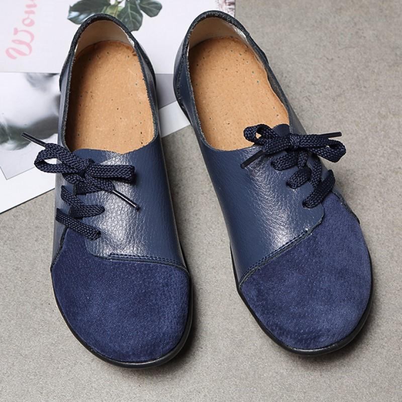 Женская обувь большого размера. Повседневная женская обувь на одинарной платформе. Туфли-бобы с низким верхом и шнуровкой.