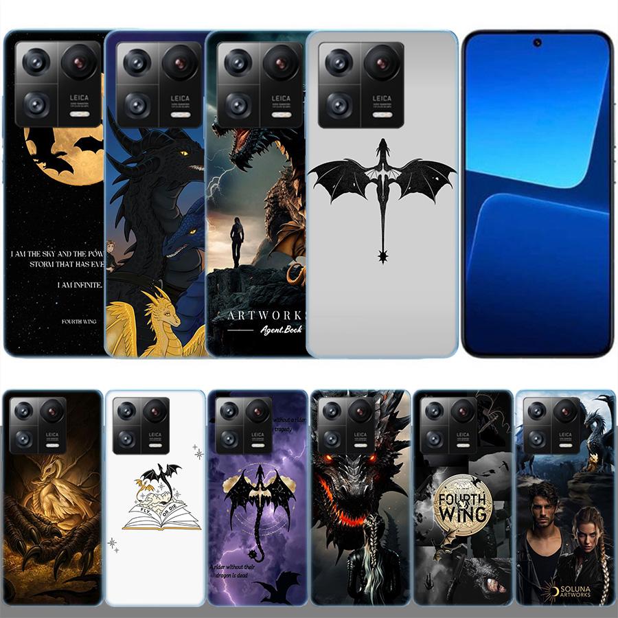 F-Fourth W-Wing Dragon Phone Case For Xiaomi 14 F7 Ultra Mi 15 Poco X7 X6 X5 Pro M6 M5 M5S F6 F5 F4 GT F3 Cover Coque TPU Soft C