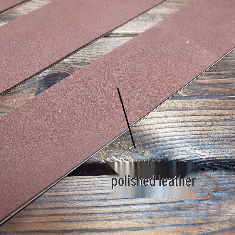 Double-Sided Genuine Cowhide Razor Sharpening Cloth with Metal Ring