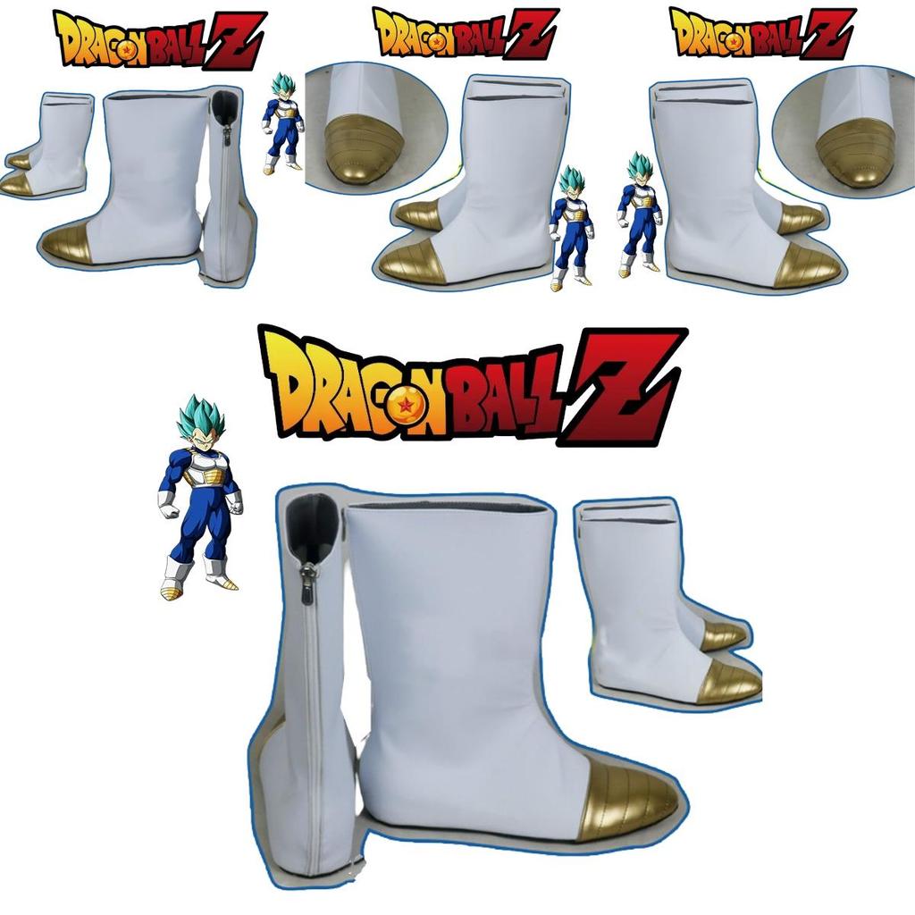 Dragon Ball Z Kai Vegeta White Pu Boots For Cosplay Halloween And Comic Con