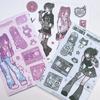 Angel Sticker Korean Goo Card Sticker Goo Winter Girl Character Sticker Notebook Material
