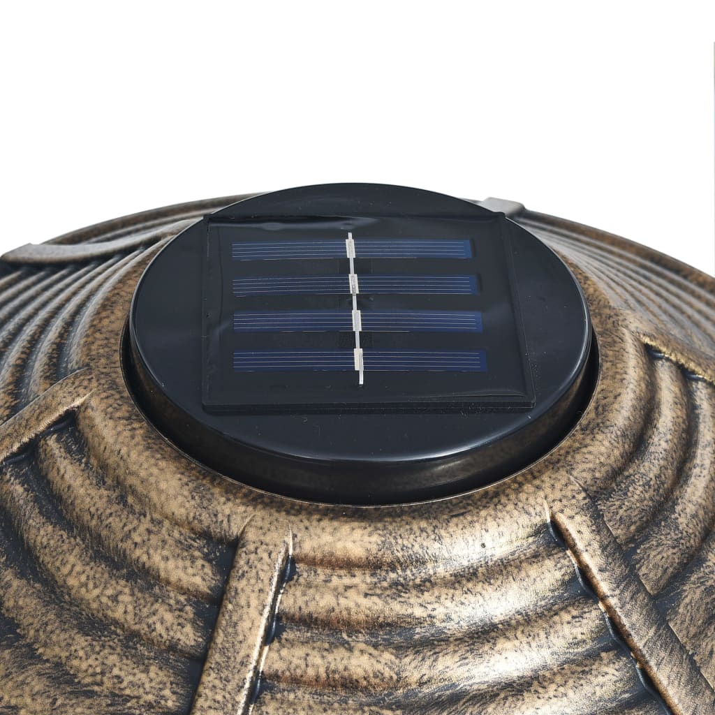 Decorative Solar Powered Bird Bath with LED Lights Plastic