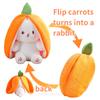 18-35 см креативная забавная плюшевая кукла Fruit Flip Rabbit, плюшевая игрушка в виде моркови и клубники для мальчиков и девочек, подарки на день рождения, Рождество