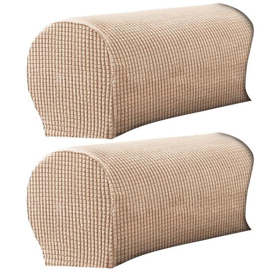 SSH 2Pcs Sofa Arm Protector Anti-Slip High Elastic Polyester Soft To Touch Armrest Slipcover Household Supplies