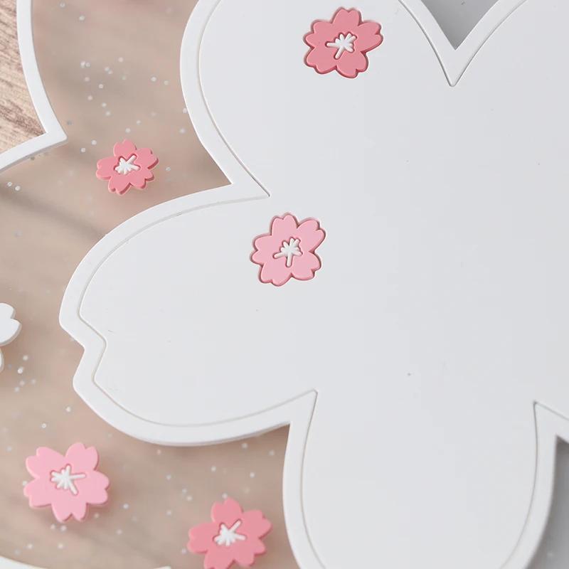 Cherry Blossom Heat Insulation Pad Dining Table Mat Anti-skid Cup Pads Non-slip Coaster Kitchen Accessories Coasters Table Mat