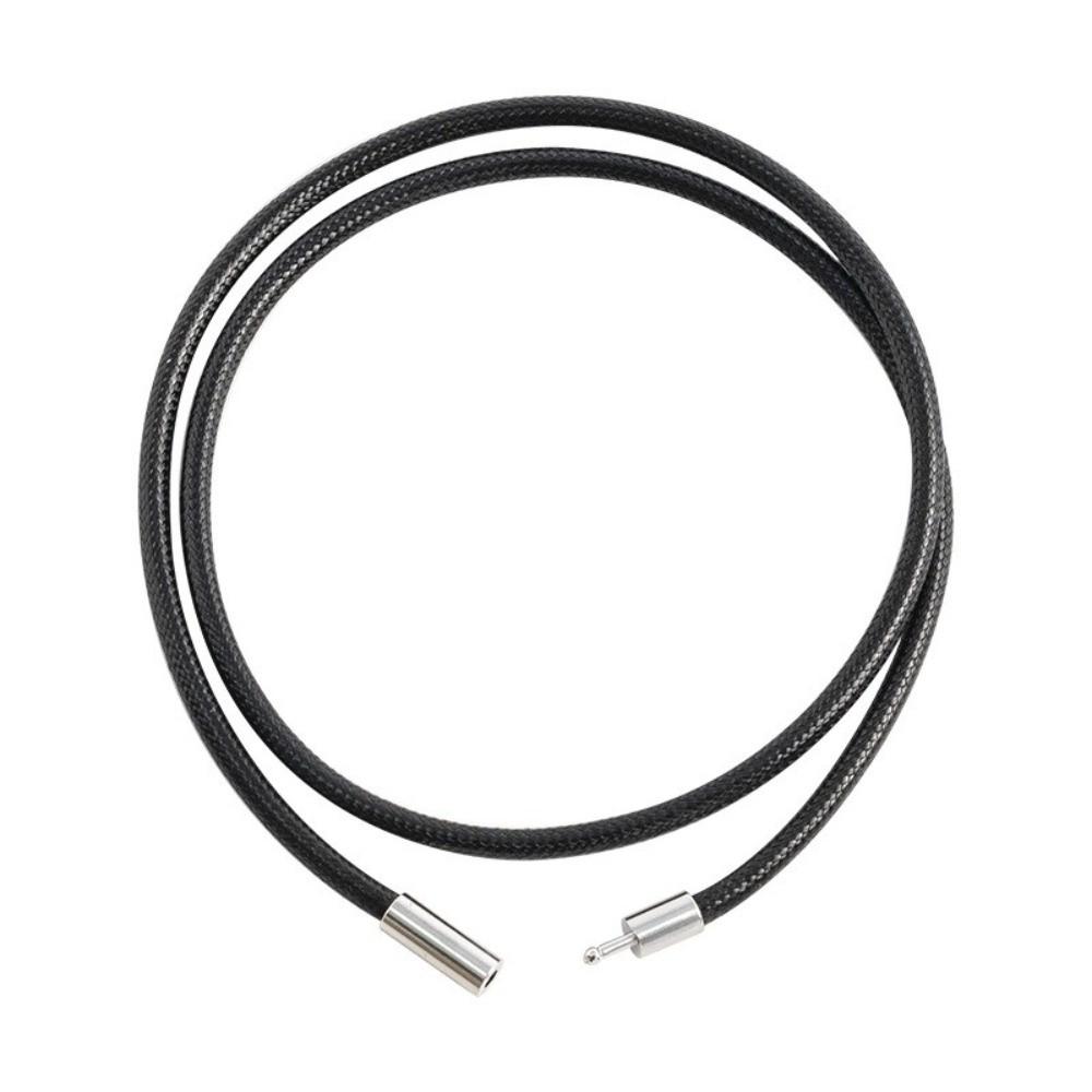Черная кожаная веревочная цепочка 45 см DIY кулон Плетеная веревочная цепочка с застежкой Водонепроницаемая веревочная цепочка Линия Нить Мужчины Женщины