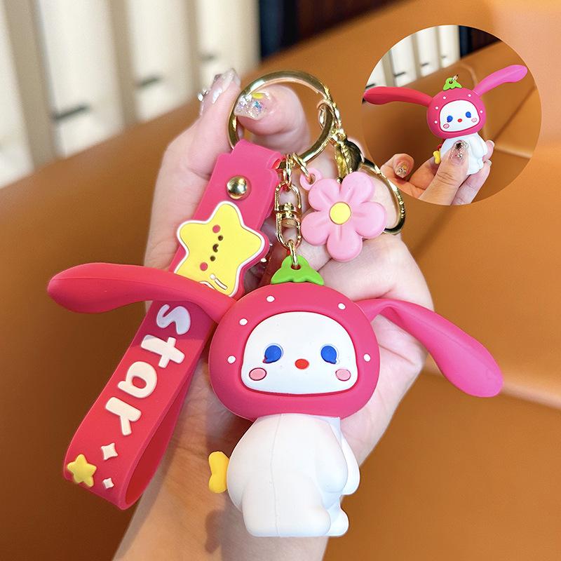 Растегните и сожмите брелок Le Bunny, Милый подвеска для ключей автомобиля, Изысканный брелок-подвеска для сумки девочки.
