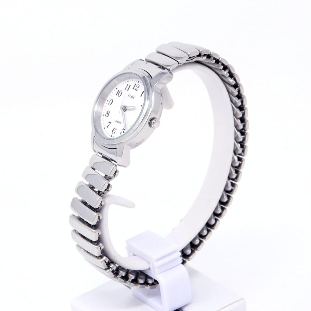 Часы Seiko Watch Alba женские кварцевые из нержавеющей стали, водонепроницаемые, для повседневной жизни, аналоговые SEIKO ALBA (5 АТМ) (АЕГК441 (Циферблат белый, корпус