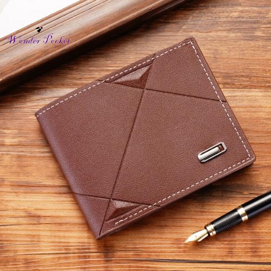 Мужской кошелек из искусственной кожи с геометрическим узором, тонкий, большой емкости, складной, портативный, с несколькими карманами, износостойкий, одноцветный, держатель для карт, сексуальная одежда для взрослых