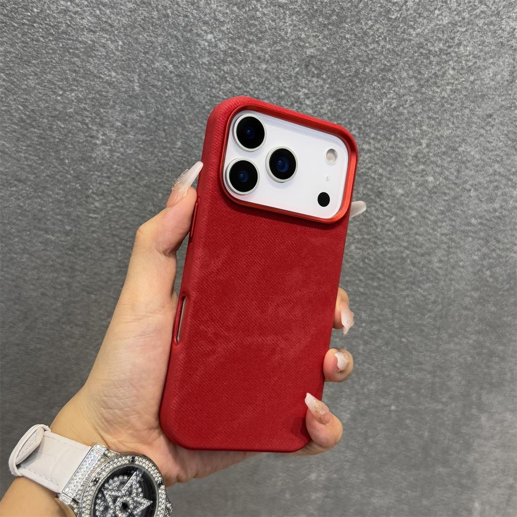 For MagSafe Fiber Leather Case For iPhone 17 Pro Max 16 15 14 Plus 13 12 17 Air Invisible Magnetic Wireless Charge Cover