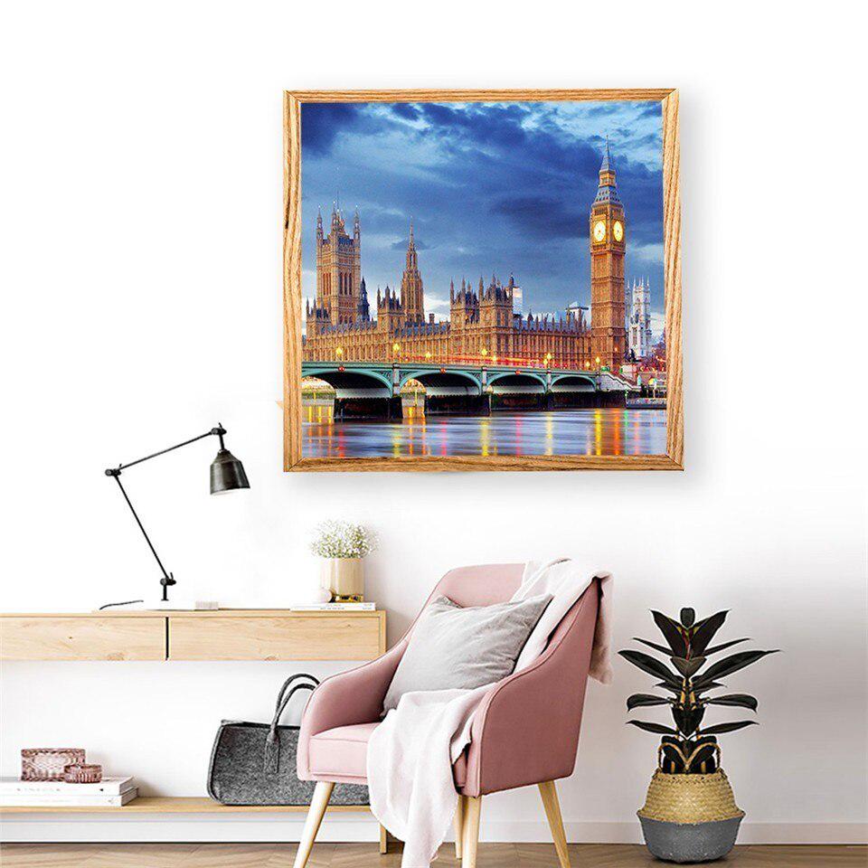 Diamond Embroidery Sale Bridge Full Round Mosaic Diamond Painting