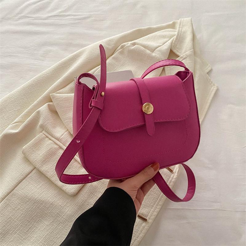 Popular Vintage Shoulder Bag With Street Style Element Stitching Line For Daily Match