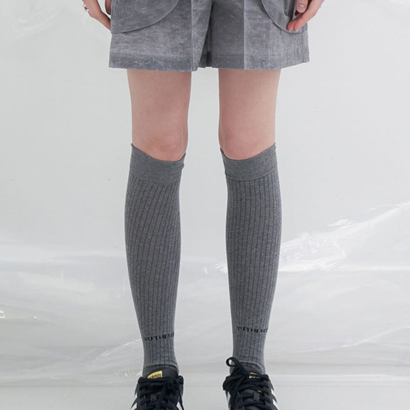 Носки до колена с фирменным логотипом YUTHENTIC, меланжевый серый, AX4XX4001F