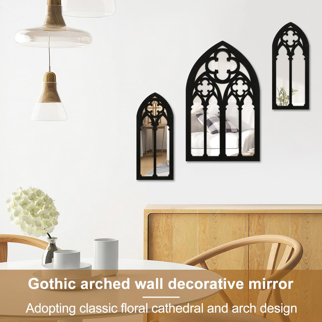 8 Styles Gothic Mirrors Wall Decor Vintage Cathedral Arch Frame Mirror Home Decorative Mirror Bedroom Art Wall Decoration