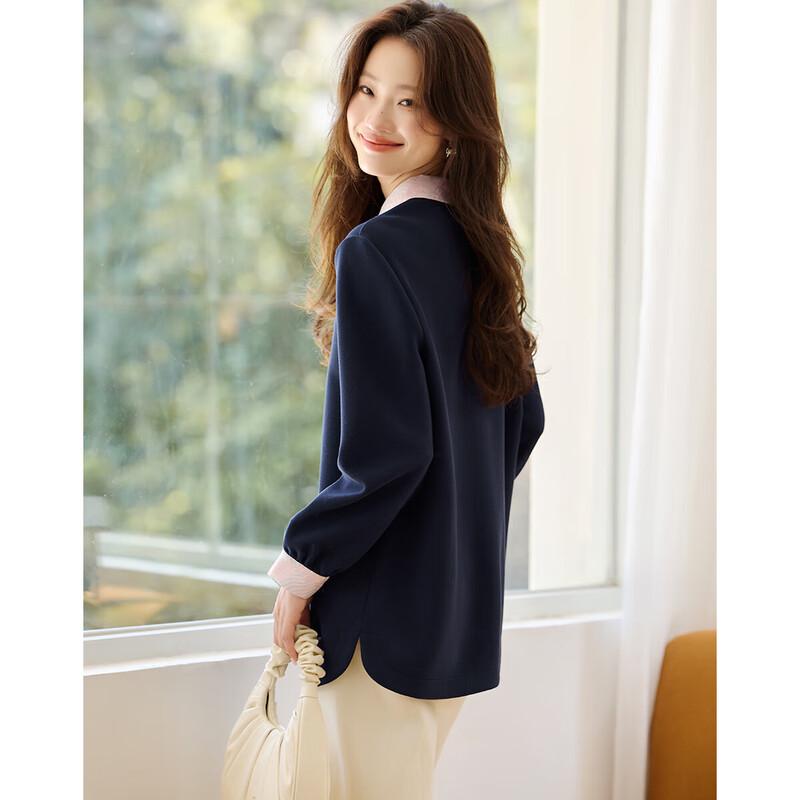 Женская толстовка ретро с жаккардовым узором и цветовыми блоками