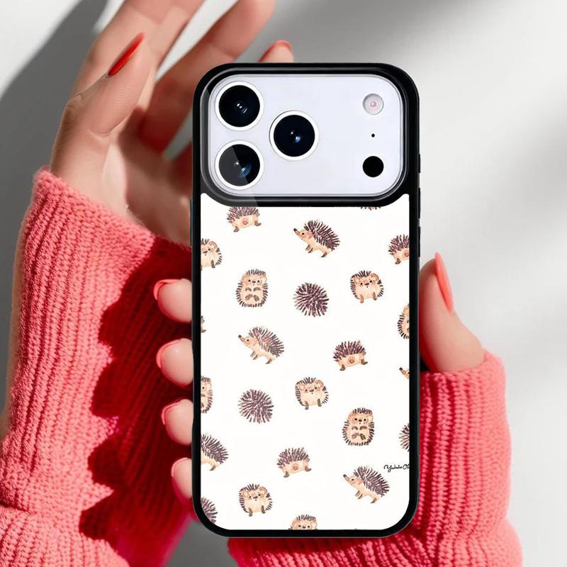Чехол для телефона 'Ёжик и воздушный шар' для iPhone 17 16 15 14 13 Pro Max Задняя крышка для 12 11 Pro Coque