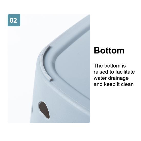 Storage Basket with Handle Large Capacity Hollow Design Portable Shower Caddy Tote Organizer Basket Bin for Bathroom