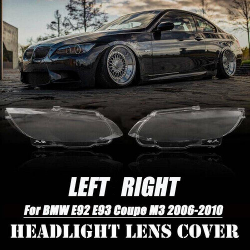 Прозрачные крышки для передних фар автомобиля для BMW E92 E93 Coupe Convertible M3 2006-2010 Прозрачный корпус крышки фары
