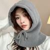Solid Color Knitted Balaclava Hat Woolen Pullover Cap Cute Neck Collar Beanies Cap  Outdoor
