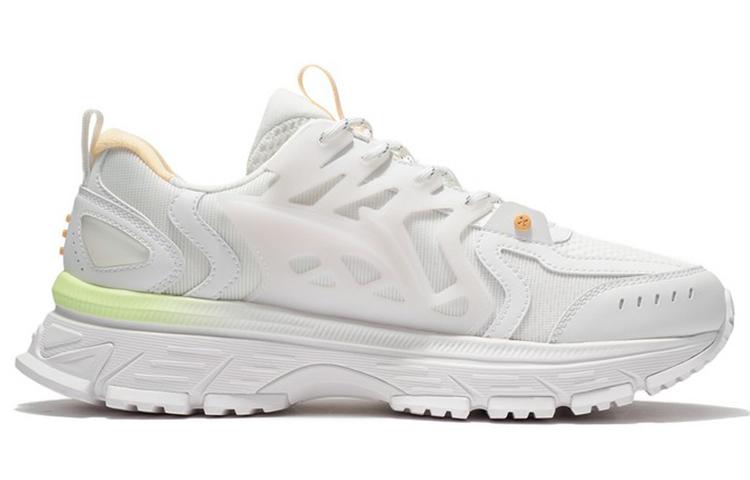 Men's Sneakers Li-Ning Li Ning Lingfeng Trendy Cushioning Rebound Low top Running Shoes Men's Champagne White