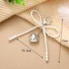 Fashion Pearls Beaded Bowknot Keychain Pendant Sweet Cute Hanging Decorations Keyring Charm for Purse Bag Backpack