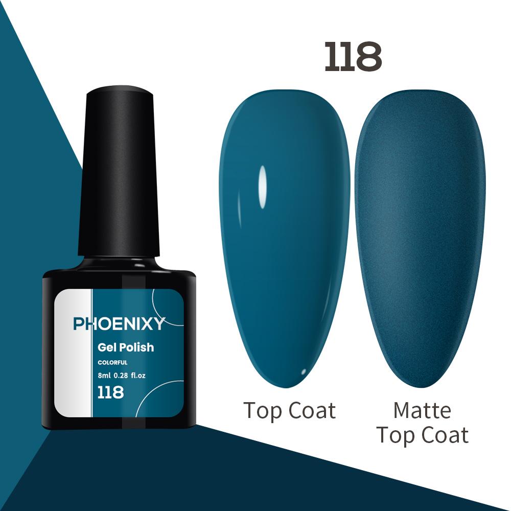 Лак для ногтей PHOENIXY, 8 мл, УФ-светодиодный гибридный лак для дизайна ногтей, гель-лайнер для маникюра, полупостоянная основа, верхнее покрытие, гель с блестками, блестящие цвета, гель