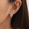 Uworld Classic Heart Shape Earring With Zircon Decoration Jewelry For Women 18K Gold Plated Stainless Steel Earrings Gifts 2026