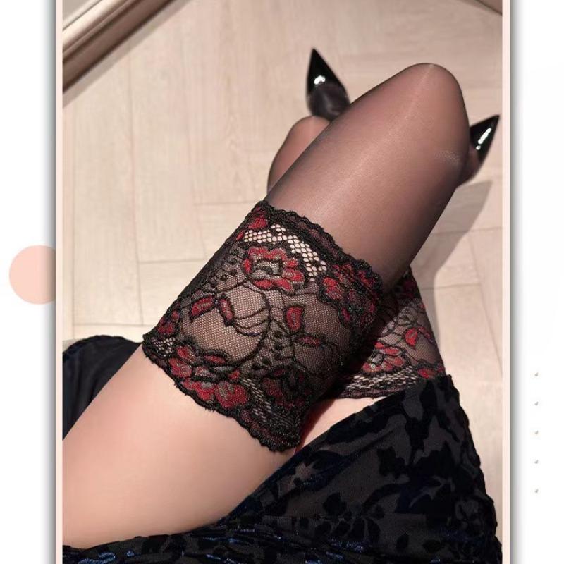 Erotic Stockings Sexy Lace Over Knee Sheer Stockings Pure Desire Passion Sexy Lingerie Transparent Thigh Socks for Women