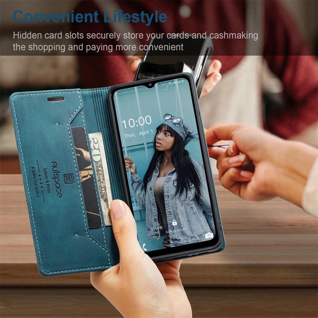 Винтажный кожаный чехол-кошелек для Samsung Galaxy A32 5G / M32 5G - Защитная обложка-книжка с блокировкой RFID и слотами для карт, Ударопрочный защитный чехол для телефона (4 цвета)