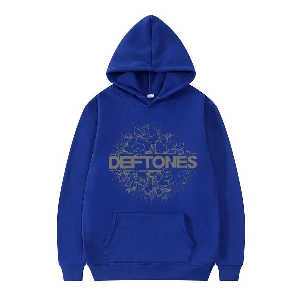 New Deftones Fashion Prevalent Print Hooded Men Women Plus Size Hoodies Retro Punk Sweatshirt Unisex Personality Streetwear