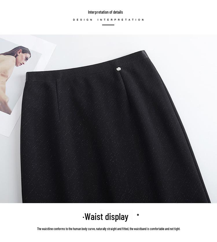 Элегантная облегающая юбка-миди с высокой талией и разрезом, весна/лето 2026