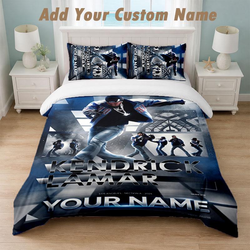 Bedding Set 1 Duvet Cover 2 Pillowcases Kendrick Lamar Print Soft Bed Linen Bedroom Decor