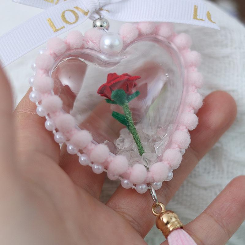 DIY Rose Car Pendant Ornament - Handmade Birthday Gift for Couples or Girlfriends