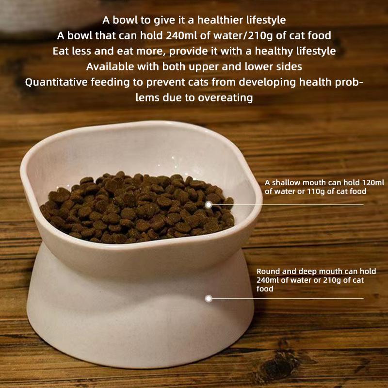 Миска для корма кошек и собак двойного назначения, приподнятая антирвотная кормушка для кошек Whisker Stress-Free Dog, пластиковые миски для кормления кошек