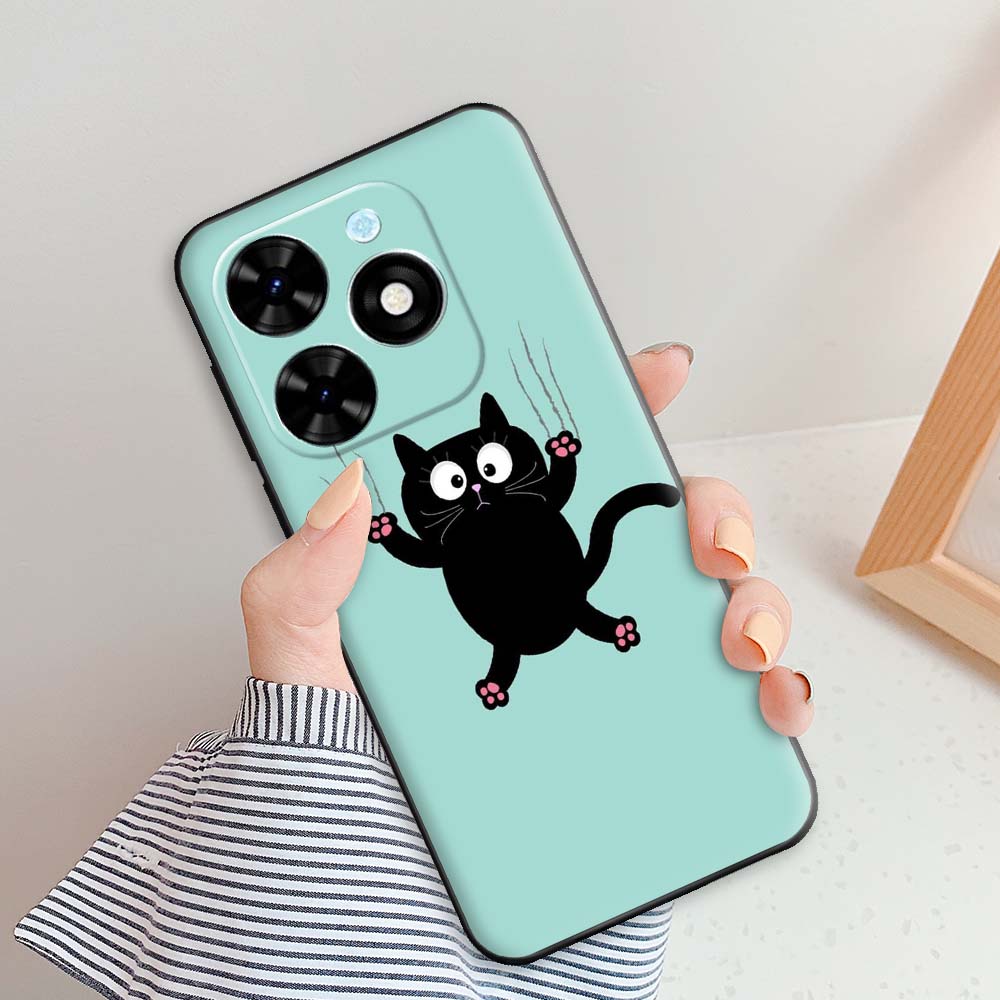 For Tecno Spark GO 2024 Case For Spark GO 2023 Cover Black Edge Soft Silicone Phone Cases For Spark GO 2022 Shell Bumper Funda