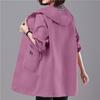 Spring Autumn New Thin Windbreaker Oversized Hooded Jacket Coat Temperament Casual Top Women Coat Trench Coat Clothes
